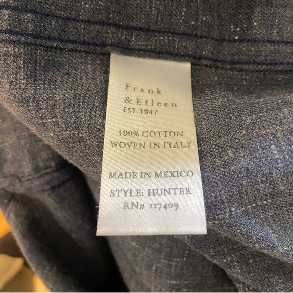 NWT- Frank & Eileen Hunter shirt dress - Picture 5 of 5